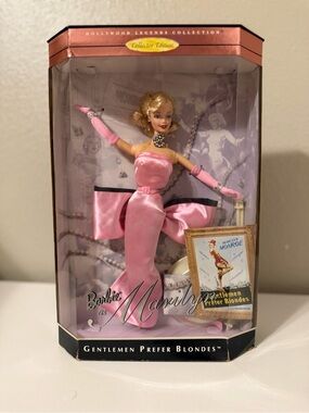 Barbie Marilyn Monroe Gentlemen Prefer Blondes Pink Dress Collector Doll NRFB